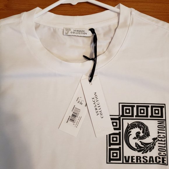 Versace Collection Men's Slim Fit White T-Shirt - Picture 3 of 6